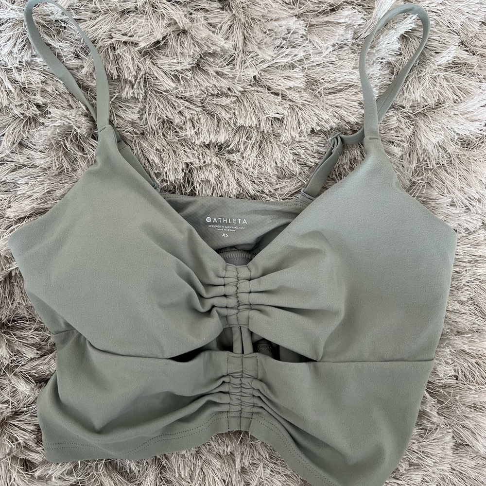 Green Athleta Sports bra